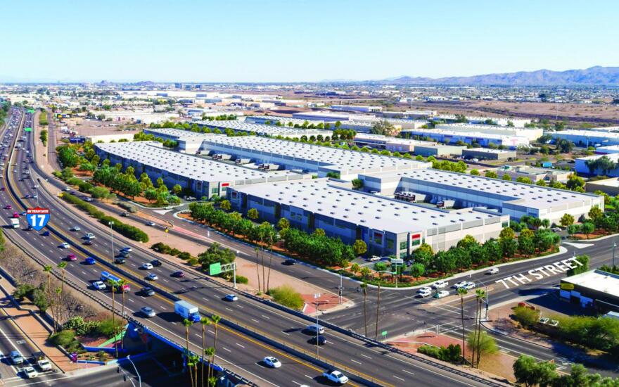 Rendering of Prologis I-17 Logistics Center at the southeast corner of 7th Street and Interstate 17 in Phoenix.