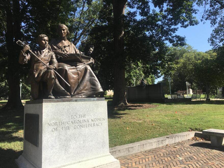 The Women of the Confederacy monument was a gift to the state by Confederate veteran Col. Ashley Horne, and was unveiled in June 1914. It was the wish of Colonel Horne to recognize the suffering and hardship faced by women during this tragic period.