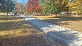 New paved trail going in at Phelps Grove Park in Springfield, Missouri