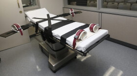 This Oct. 9, 2014, file photo shows the gurney in the the execution chamber at the Oklahoma State Penitentiary in McAlester, Okla. (Sue Ogrocki/AP)