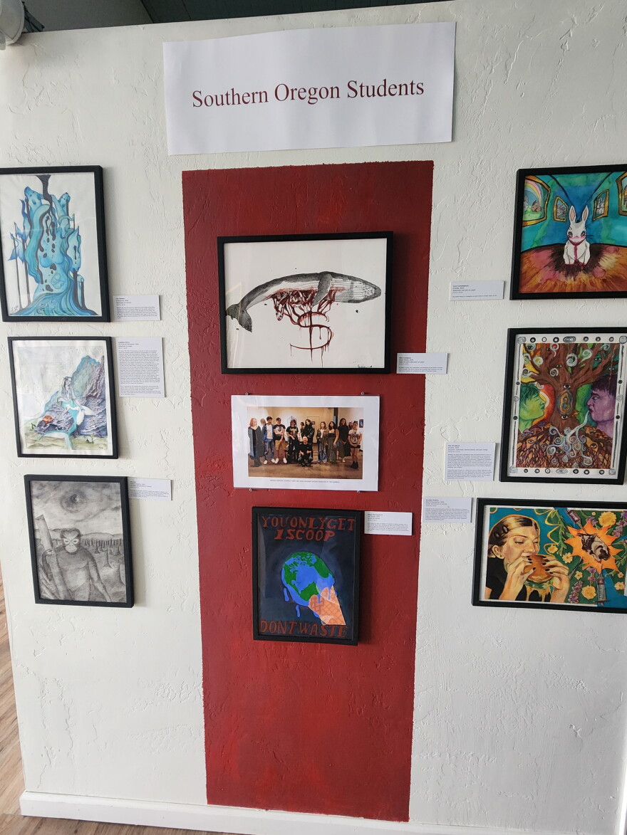 Southern Oregon students participated in Open Sky Art Gallery's "For Love of Nature" exhibit.