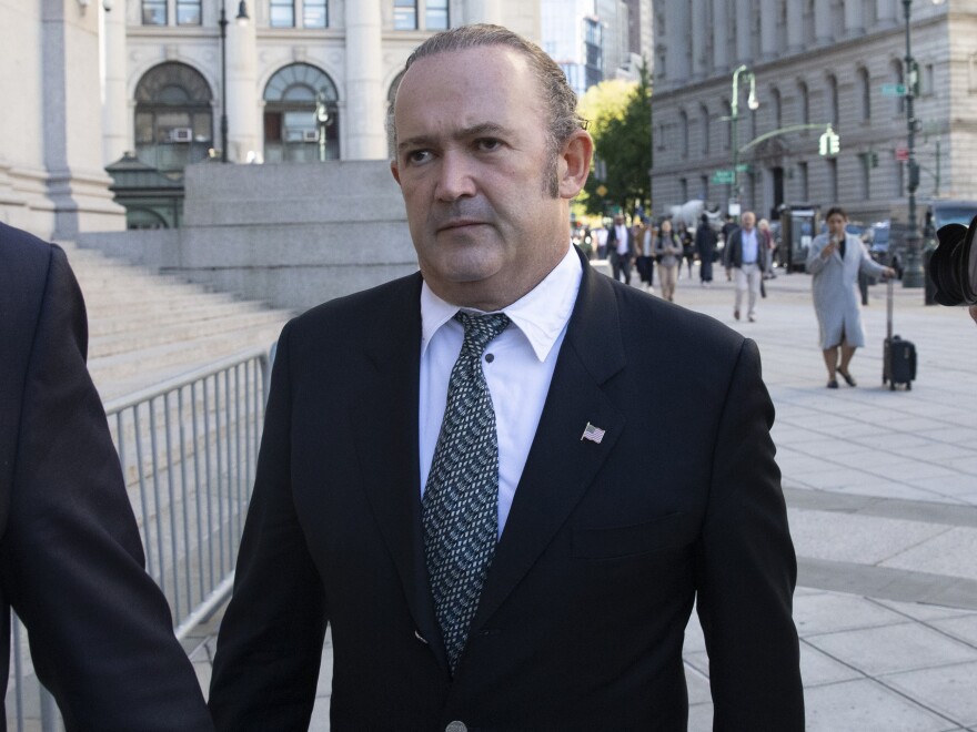 Igor Fruman arrived for his arraignment on Oct. 23 in New York. He and associate Lev Parnas returned to court for a conference on Dec. 2.