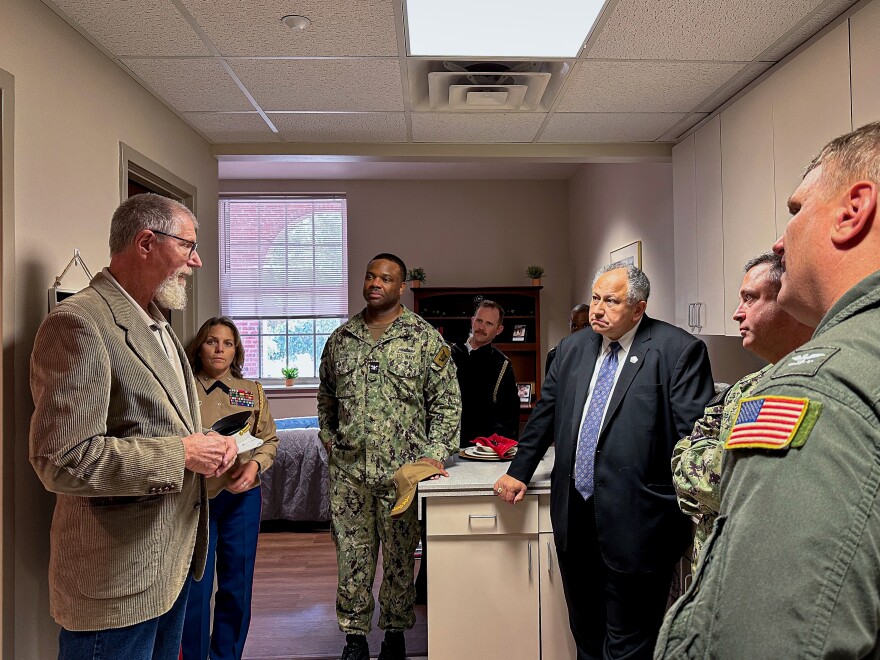 Former Secretary of the Navy Carlos Del Toro inspected unaccompanied housing at Naval Station Norfolk.