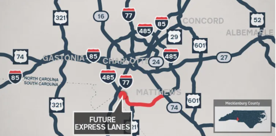 (Map courtesy of the N.C. Department of Transportation)