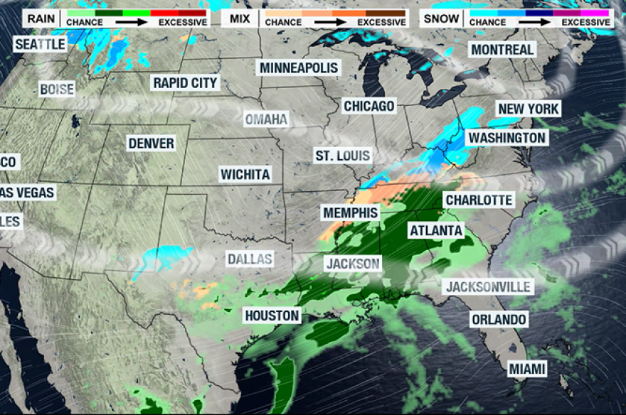 Surface map for Tuesday, Dec. 2.
