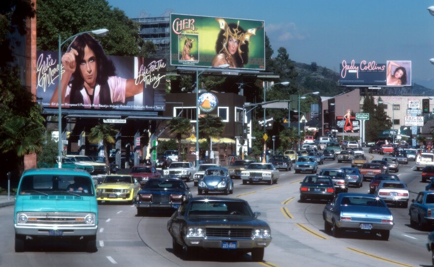 Cars on L.A's Sunset Strip
