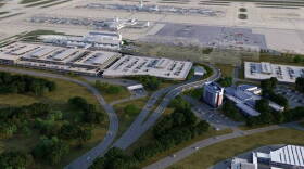 A rendering of what the new entrace to CVG may look like.