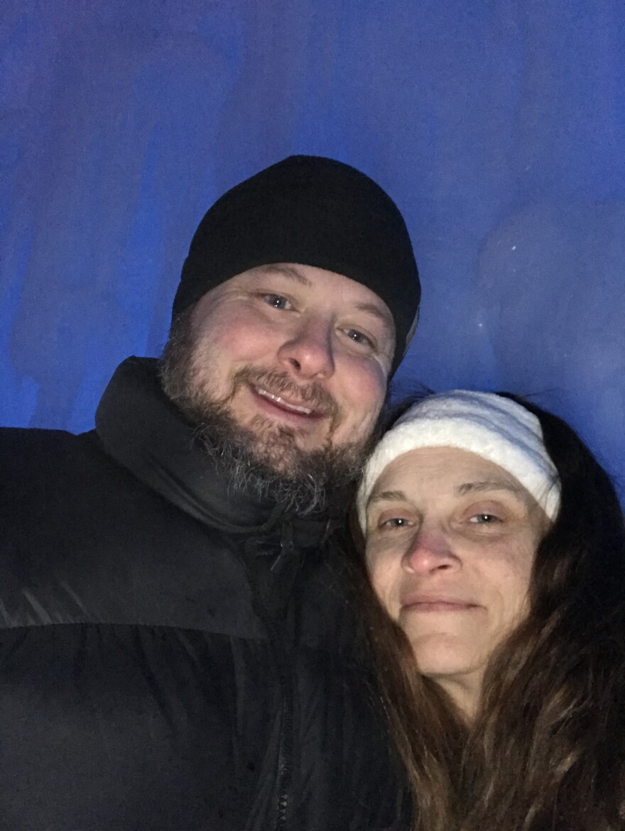 Jeanette Vitullo and her husband Dante at their home in Minnesota.