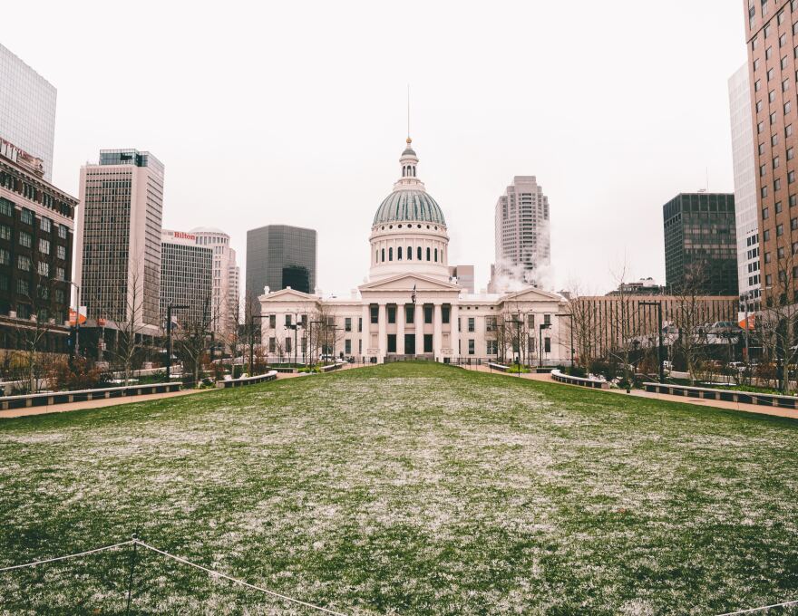 The Old Courthouse in St. Louis was originally constructed for use as a state and federal court. Though law is no longer practiced there, it remains a historic site.