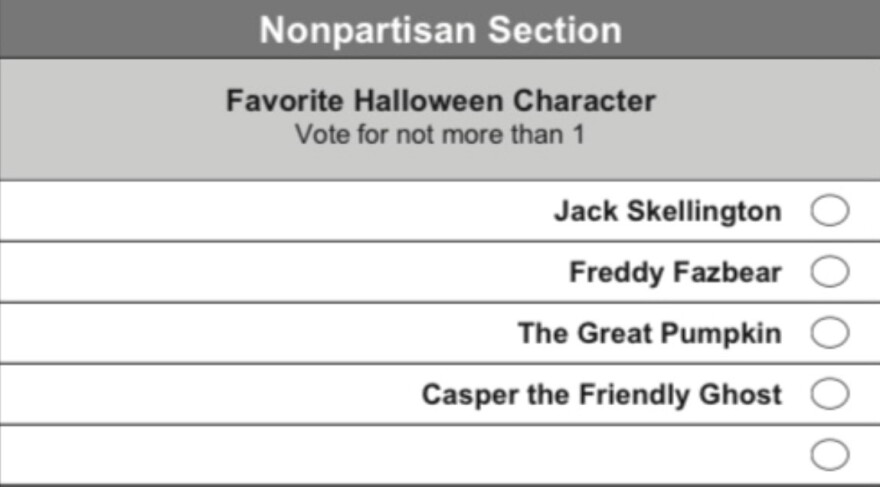 The Lansing City Clerk's Office will use a mock Halloween-themed ballot to teach middle and high school students about the voting process.