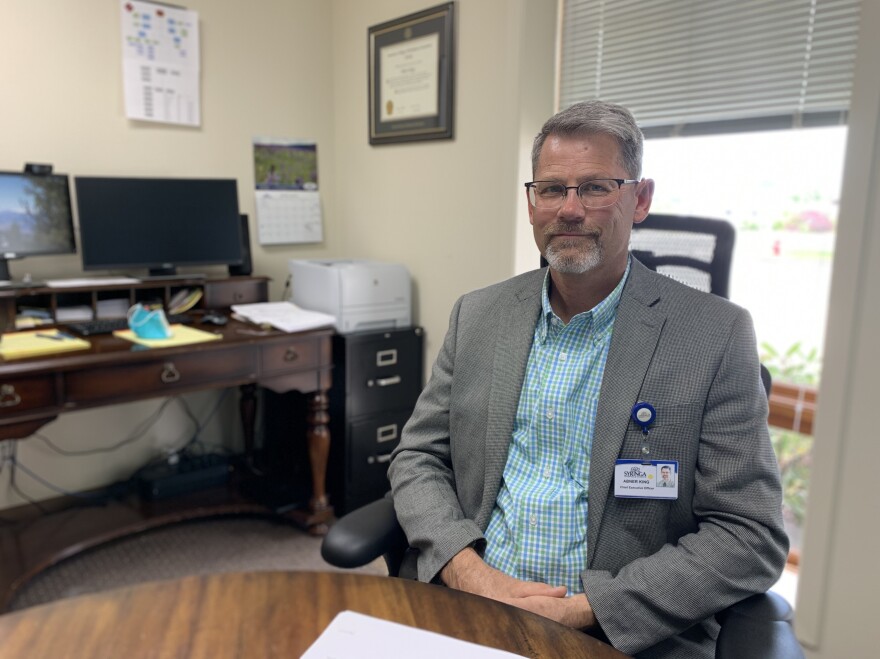 Syringa Hospital's CEO, Abner King, says his staff is ready for a possible surge in COVID-19 patients, as long as larger regional hospitals aren't overwhelmed.