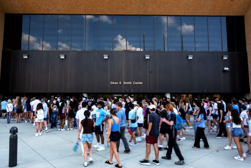New Student Convocation held at the Dean E. Smith Center on the campus of the University of North Carolina at Chapel Hill. Monday August 17, 2025.
