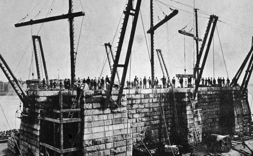 The design of the Brooklyn Bridge allowed for two wine cellars, one on each shore.