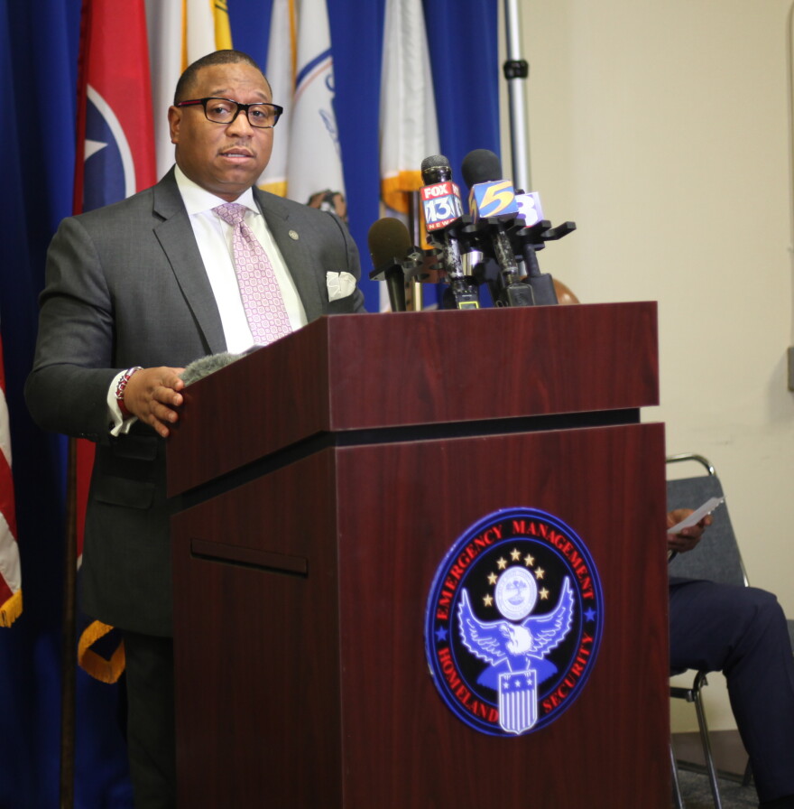 Dr. Joris Ray at a press conference March 18, 2020.