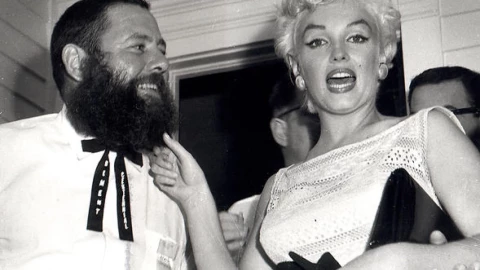 Marilyn Monroe judged a beard contest during her visit to Bement.
