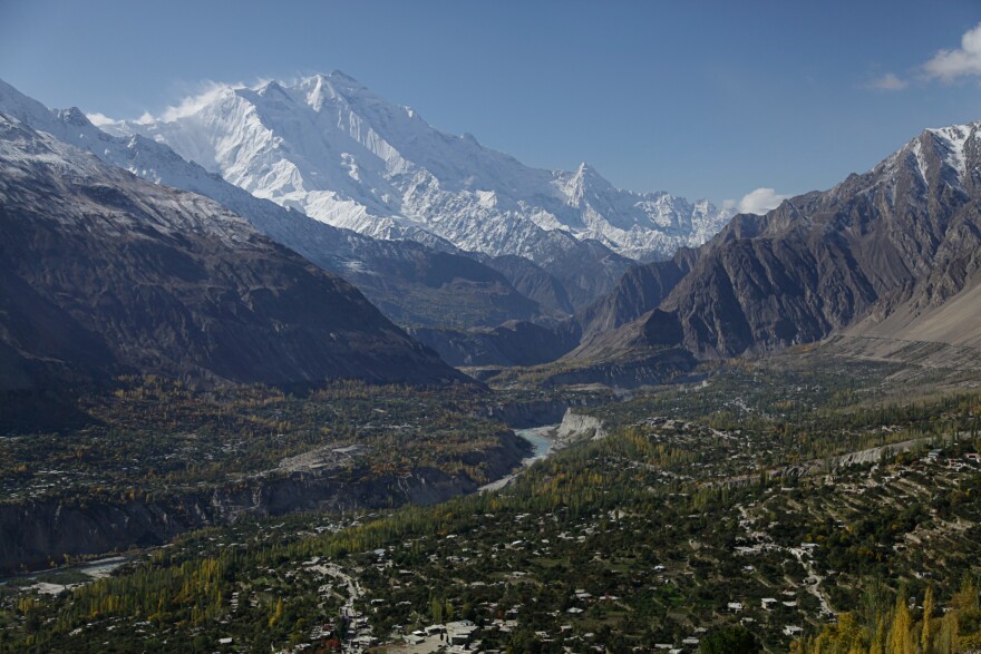 The town of Karimabad, Pakistan, is nestled near the Ultar Glacier. Pollution and global warming are causing the glacier to melt and form unstable lakes that could burst their icy banks at any moment.