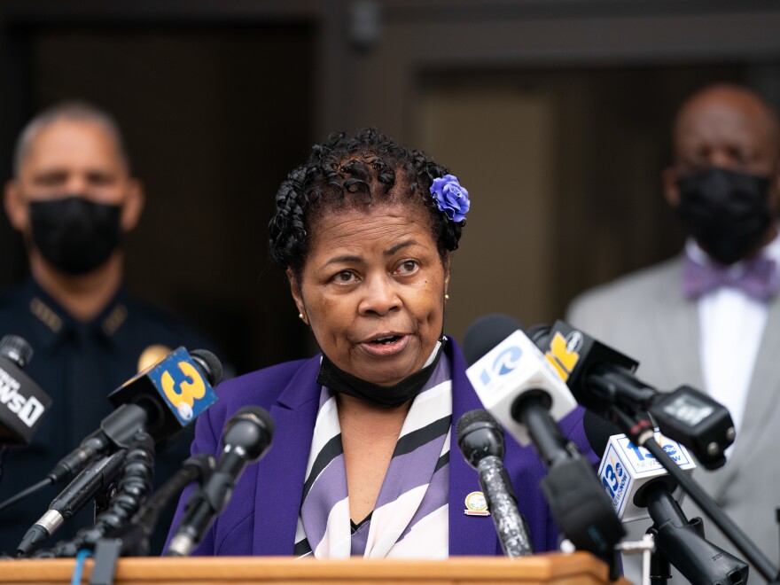 Elizabeth City Mayor Bettie Parker said she is disappointed the public will have to wait longer before the footage is released. Parker is seen at a press conference on Saturday.