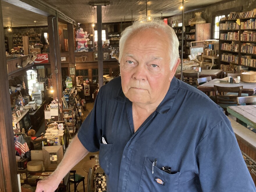 Simmons-Wright Company owner Gary Pickett stands on the second floor of his store on July 1.