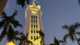 The Aloha Tower seen in the early morning of Oct. 15th, 2026 before its grand reopening.