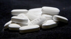 In this photo made on Monday, June 18, 2018, shows Hydrocodone Acetaminophen pills in Zelienople, Pa.