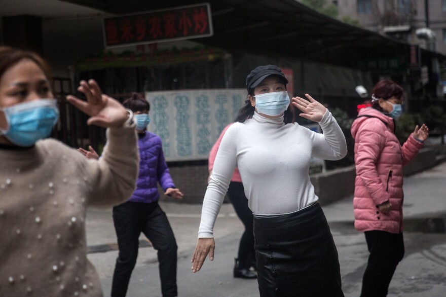 Group dancing in public squares is a common pastime for women in China.