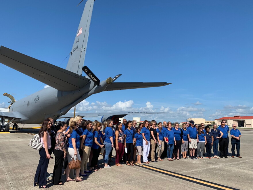 While some teachers at Tinker come from military families, many other staff members have no military background. The orientation program is meant to help them understand life on the base. 