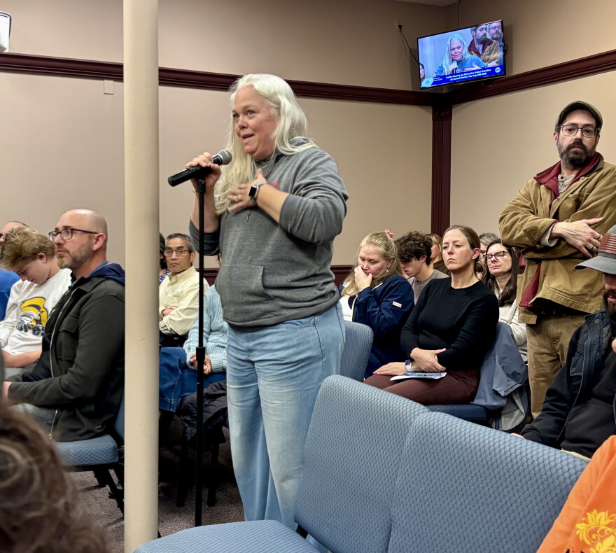 Bedford resident and parent Kelly Chausovsky raised concerns about potential school budget cuts under a tax cap that will be on the November ballot. Chausovsky noted the cap would limit tax increased to the rate of inflation as school costs are outpacing inflation.