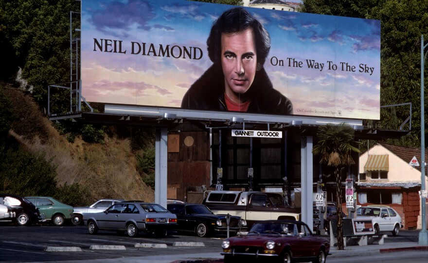 Neil Diamond's <em>On the Way to the Sky,</em> 1981 (Columbia Records), art direction by David Kirschner, photo by Kenneth McGowan.