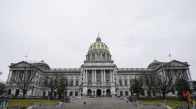 The Pennsylvania Capitol is seen, Feb. 21, 2023, in Harrisburg, Pa. Democrats who control the state House of Representatives on Tuesday, Nov. 14, advanced an estimated $1.8 billion boost to the pensions of Pennsylvania state government and public school retirees, with supporters saying they have been hard hit by inflation. 