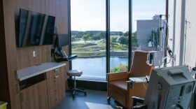 A treatment area inside the OU Health Stephenson Cancer Center at Norman Regional.