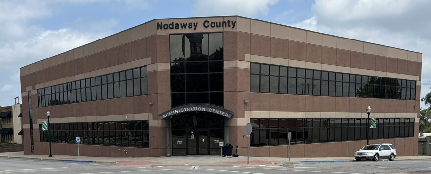 Photo of the Nodaway County Administration Building taken July 25, 2026.