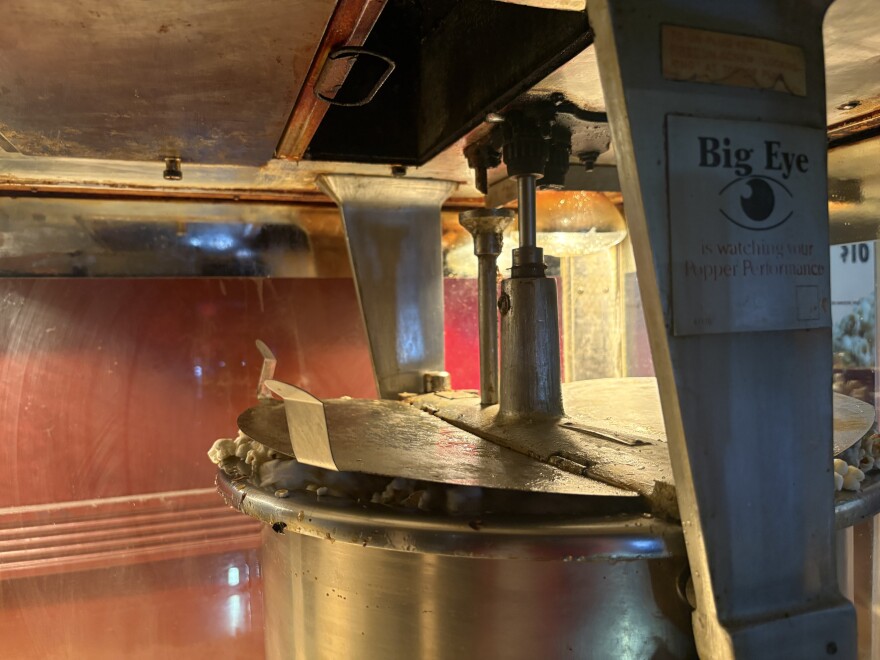Popcorn at The Spectrum gets lathered in real butter, with homemade baked goods also available at the concessions counter