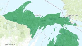 Map of Michigan's 1st congressional district.