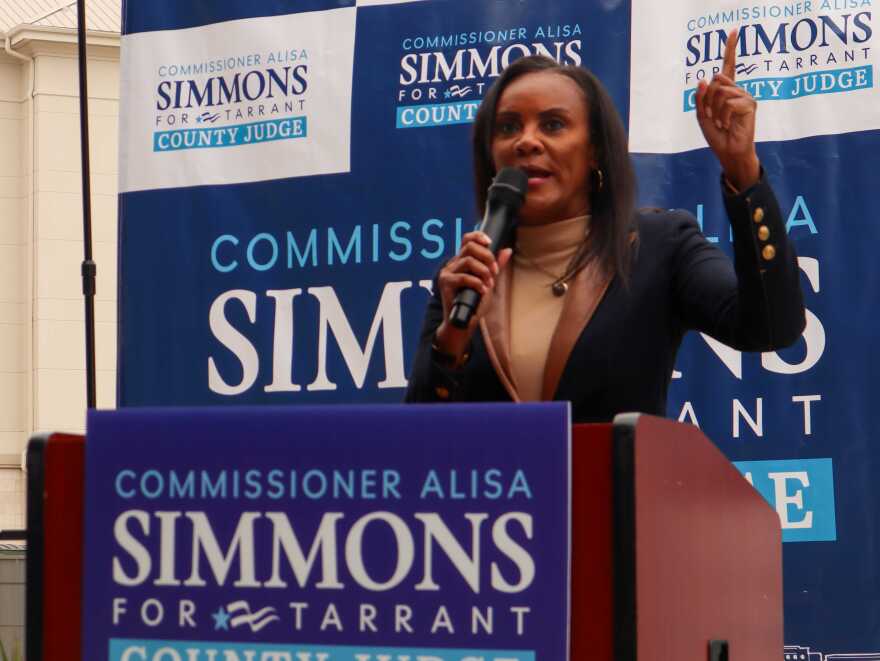 Tarrant County Commissioner Alisa Simmons announced Saturday, Dec. 6, 2025 that she will run for Tarrant County Judge.