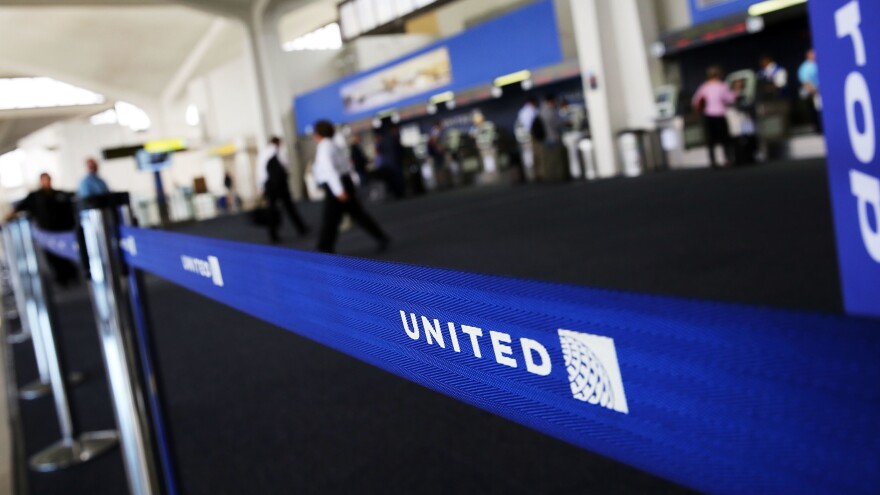 The United Airlines terminal is viewed at Newark Liberty Airport on July 8, 2015 in Newark, N.J. The airline was criticized on Sunday for enforcing its buddy pass dress code, barring from the plane two girls in their early teens who were wearing leggings.