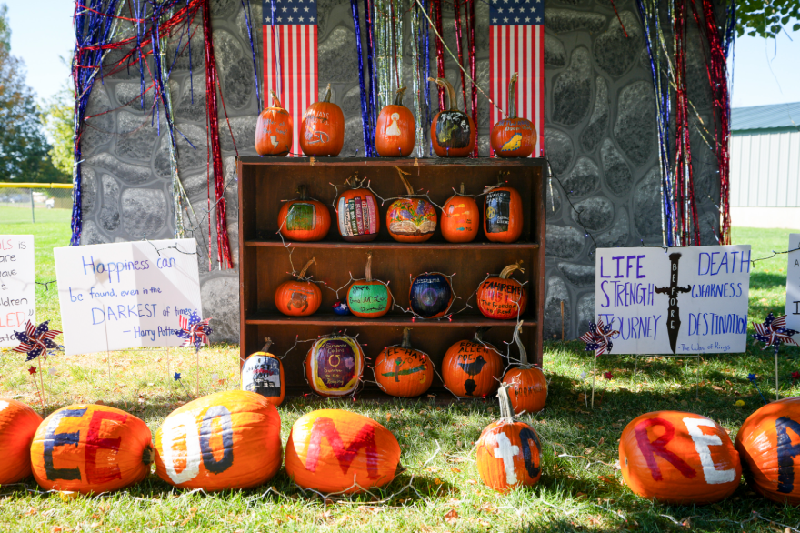 Decorated pumpkins fill a scene at the annual Pumpkin Walk in North Logan on Thursday, Oct. 15, 2026.