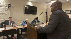 Roosevelt Glenn, who spent 17 years in prison for a rape he didn't commit, addresses a Senate committee.