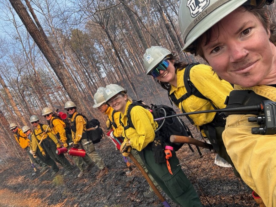 Liz Skelly, right, and her training crew