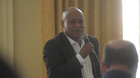 Illinois Secretary of Transportation Omer Osman speaks at the Illinois News Broadcasters Association's spring convention at the Pere Marquette Hotel in Peoria on Saturday, May 7, 2022.