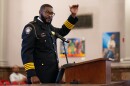 St. Louis Sheriff Alfred Montgomerys pens at the St. Louis Board of Aldermen’s Budget and Public Employees Committee hearing on Monday, June 2, 2025, at City Hall in downtown St. Louis.