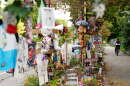 A memorial for Renee Good, who was killed by federal agents in Minneapolis in January, remains in place at the site of her death, Thursday, Oct. 1, 2026, in Minneapolis. 