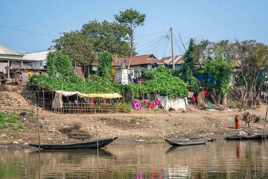 Golabari village in the region of Sunamganj, northern Bangladesh. This area experienced some of the country's worst flooding in June 2022.