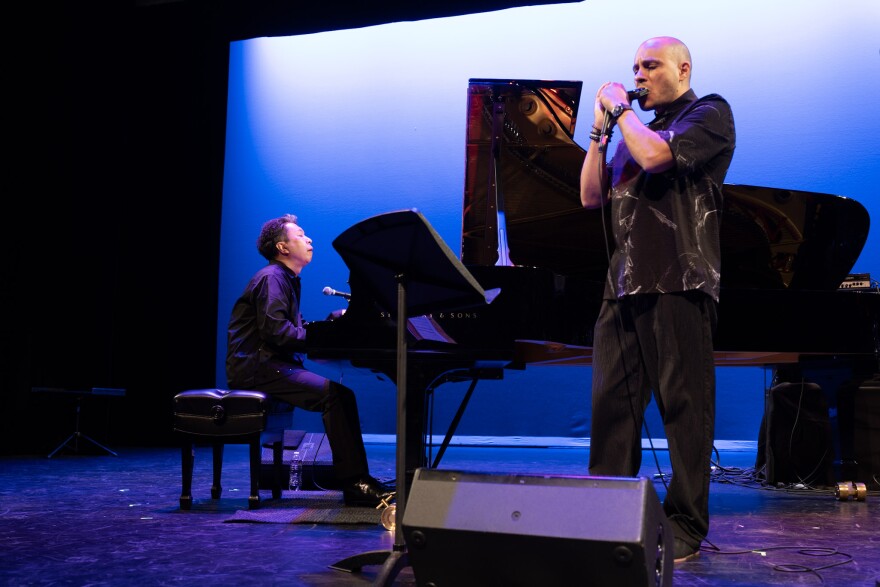 Makoto Ozone and Gregoir Maret at the 2025 DC JazzFest