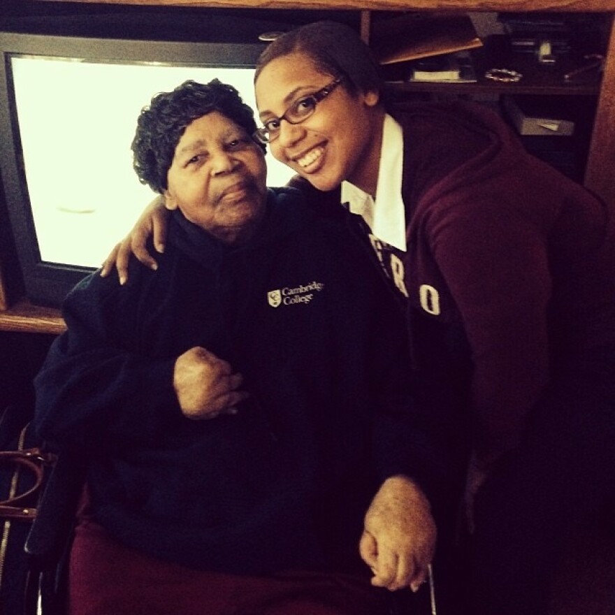 Judy Depradine poses with her now deceased grandmother.