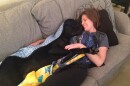 Jessica Kensky lost a leg in the Boston Marathon bombing. When she says, "Brr, I'm cold," Rescue the assistance dog knows to bring her the blanket.