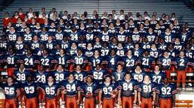 The 1987 Syracuse Football Team Poses for a Team Picture