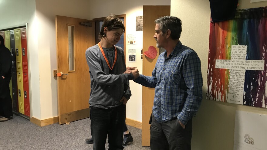 History teacher Fritz Polk, right, learned after the shooting that the gunman had targeted him and his class. He says arming some teachers needs to be part of the local and national discussion on school security.
