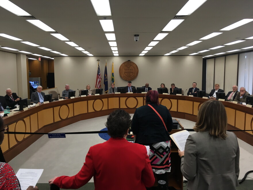 Attorneys from the Michigan ACLU and the Michigan Immigrant Rights Center give comments to the Kent County Board of Commissioners