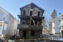 Officials say one woman died after a fire at this home in the 500 block of Cherry Street, Edwardsville, on Friday, Feb. 13, 2026.