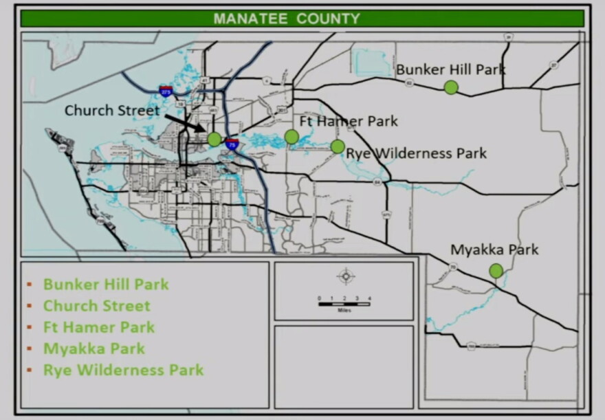 The Board of County Commissioners for Manatee County hopes to decide between Rye Preserve and a portion of land off of Church Street to finally put the confederate monument. 